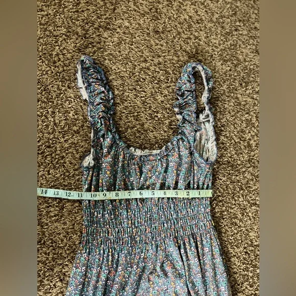 Urban Outfitters Small Blue Mini Floral Print Jersey Dress - Picture 5 of 6